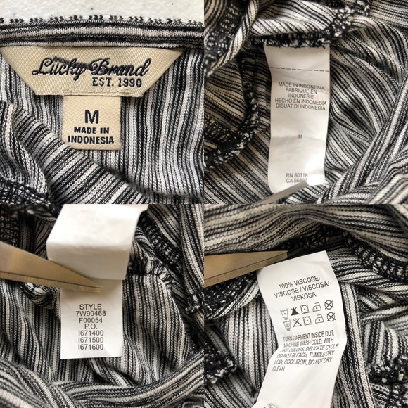 ☀️ 3/$25 LUCKY BRAND Striped Pocket Keyhole Dress - Picture 8 of 8